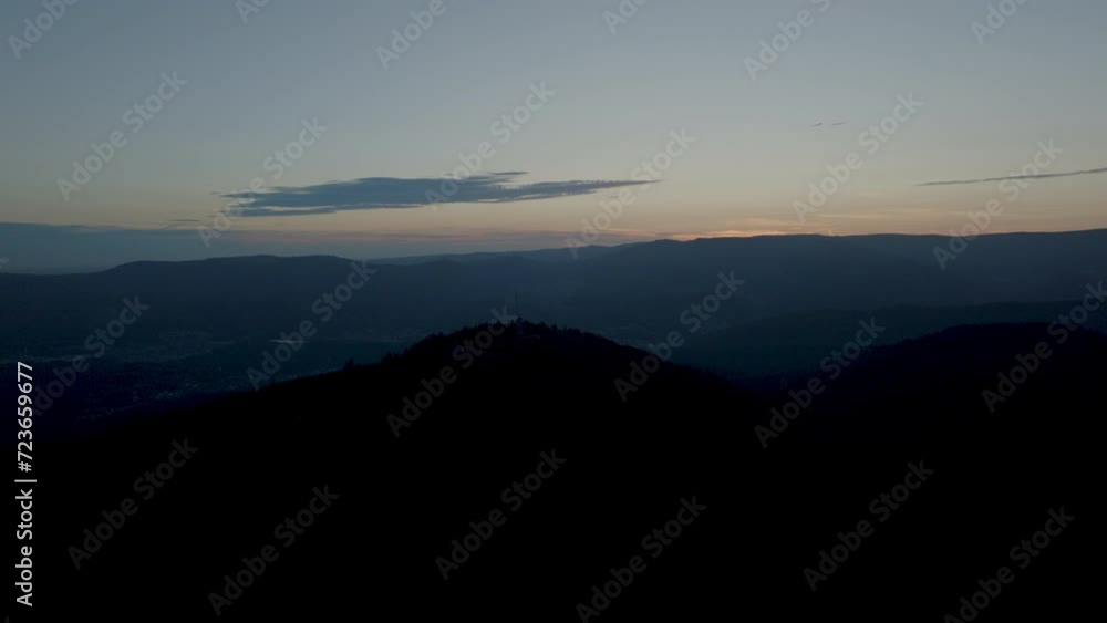 Schwarzwald Berg Sonnenaufgang Wunderschöner Drohnenflug