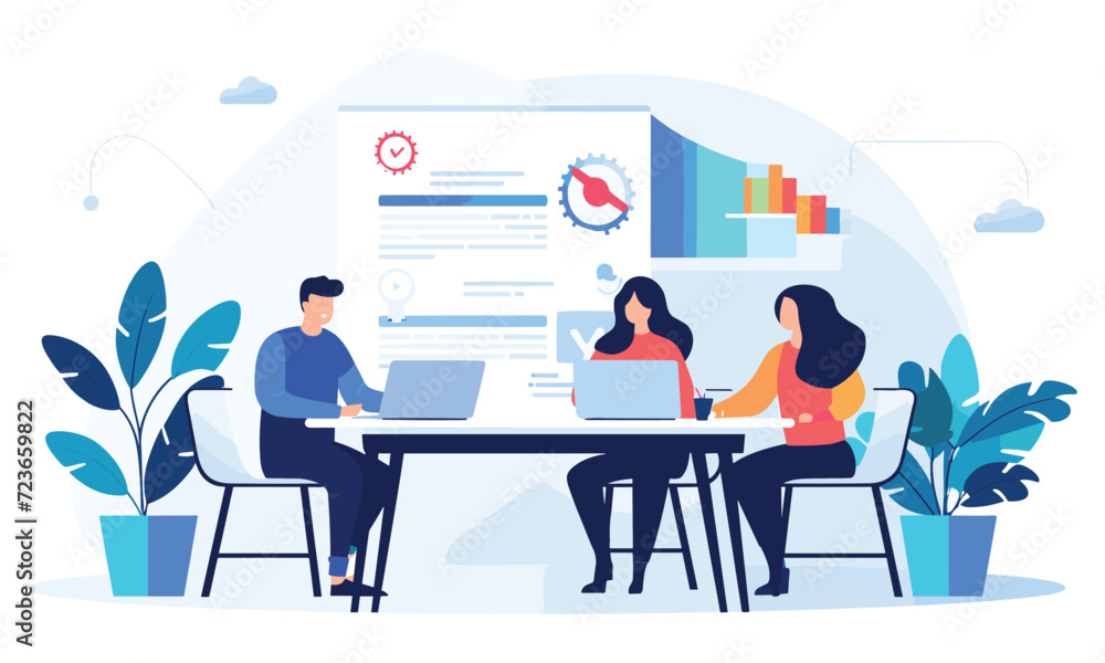 vector flat people on business teamwork illustration flat illustration.
vector flat people on business teamwork illustration flat illustration.