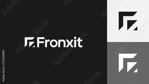 F arrow logistic creative logo monogram