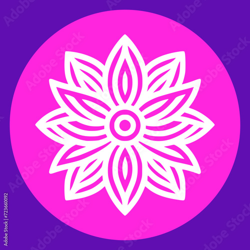 Creative Line art flower logo icon  flower profile picture  Mandala art flower logo vector icon
