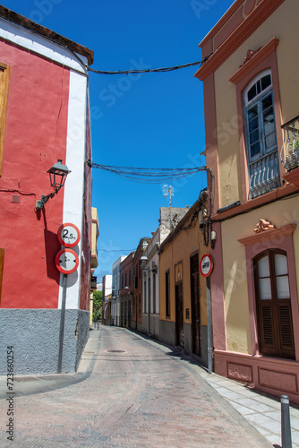 Street in the old town of Galdar, a town on Gran Canaria in Spain photo