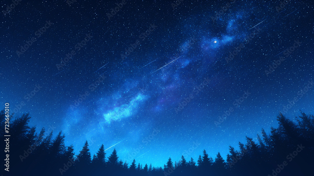 Fototapeta premium 森から見えた綺麗な星空