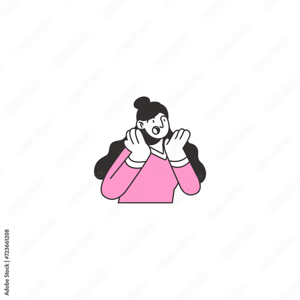 vector business element with pink clothes abstract vector business element with pink clothes abstract