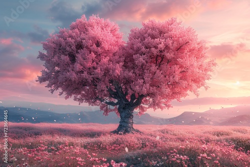 Pink Blossoms in the Springtime Generative AI