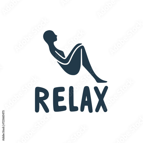 person relax condition vector illustration template design