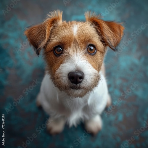 Top View Jack Russell Terrier Dog On White Background, Illustrations Images