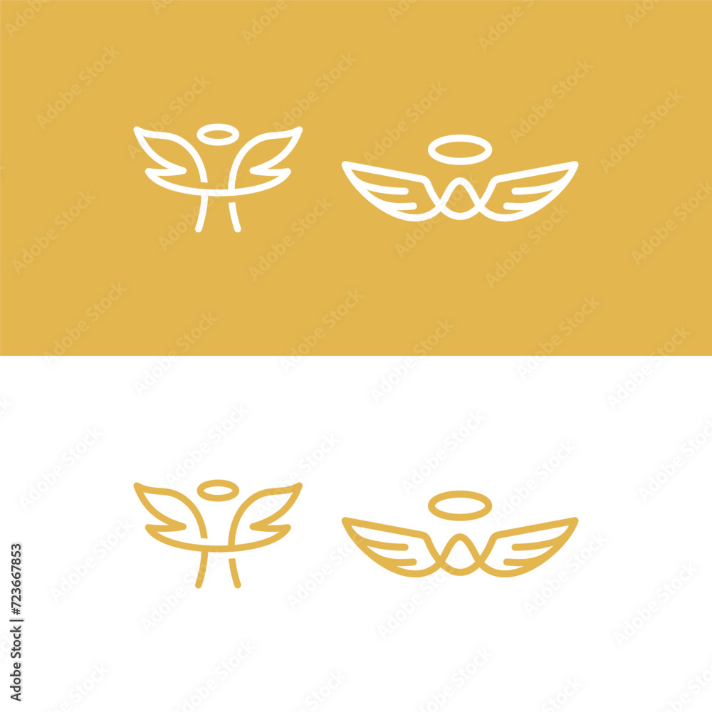 creative angel wing logo design creative angel wing logo design