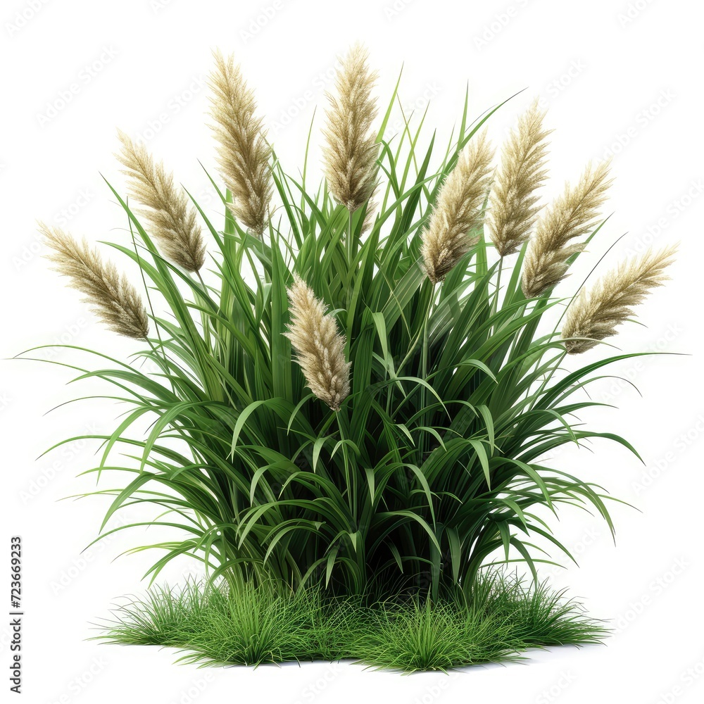 Fototapeta premium Weed Plant Scientific Name Cyanthillium Cinereum On White Background, Illustrations Images