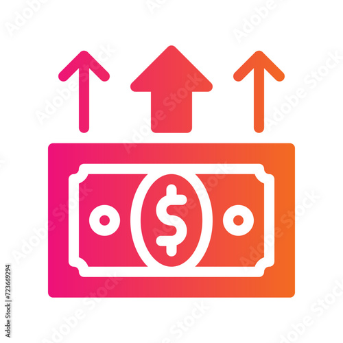 profit flat gradient icon