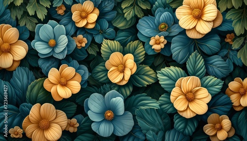 Flower Power: A Vibrant Display of Colorful Flowers Generative AI
