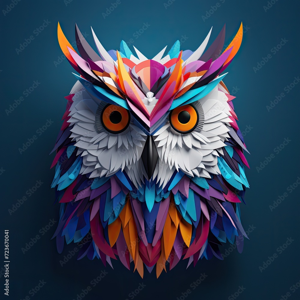 Colorful Owl with Attitude Colorful Owl with Attitude