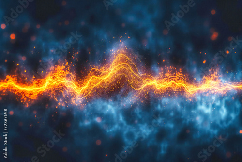 Science and Technology Abstract Background  Blue Lightning and Energy Flow  Ideal for Futuristic and Digital Concepts