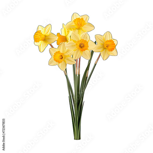daffodills isolated on white