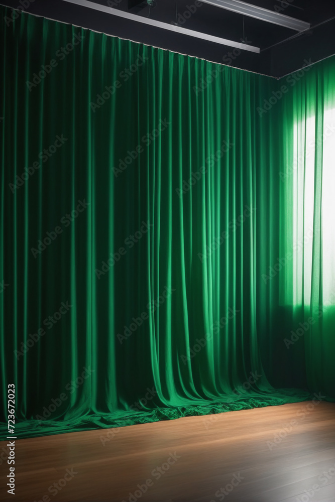 Green curtain backdrop Green curtain backdrop