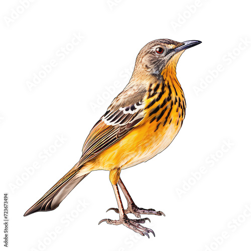 Thrasher bird isolated on white background