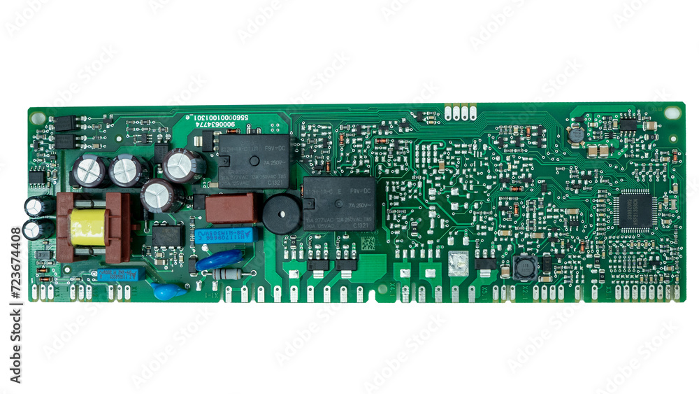 A circuit built on a printed circuit board (PCB) 1