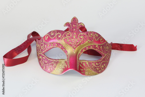 venetian carnival mask isolated on white background