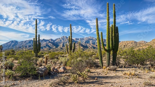 Cactus cacti in the desert