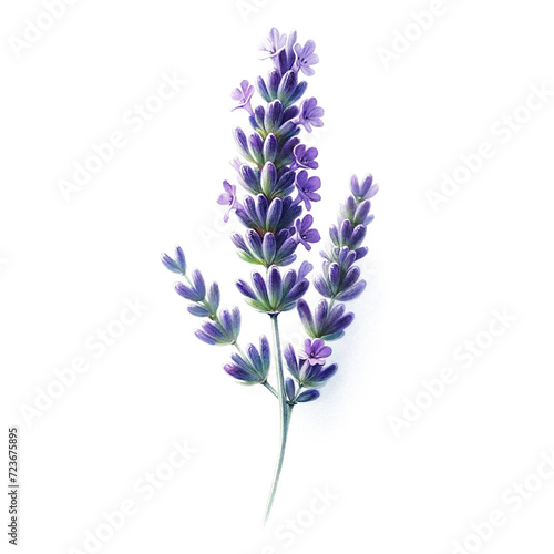 Vibrant Watercolor Lavender - Isolated Transparent Design