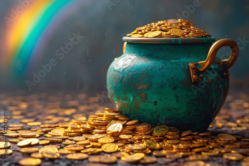 Rainbow Pot of Gold: A Treasure Trove of Coins and Glimpses of the Future Generative AI