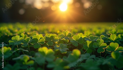 Sunlit Shamrocks: A St. Patrick's Day Celebration Generative AI