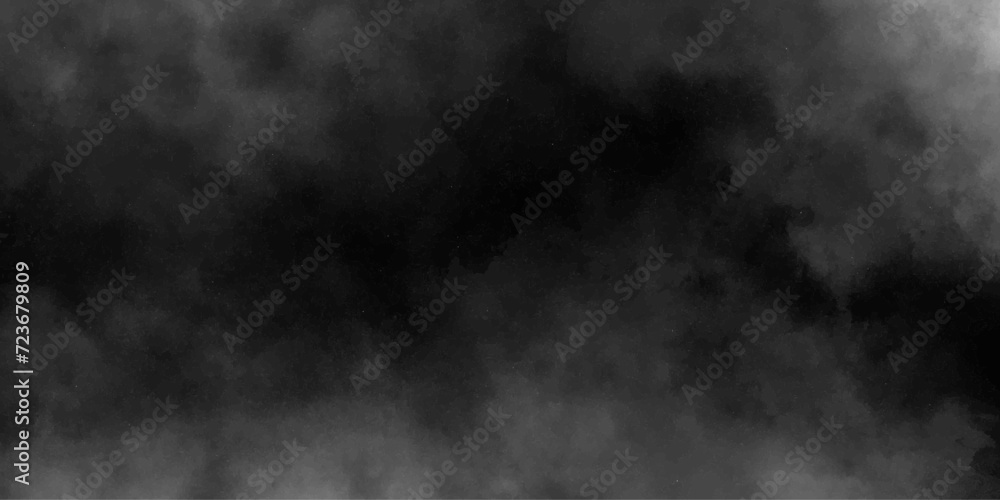 Black realistic illustration.smoke exploding hookah on.cloudscape atmosphere fog effect,sky with puffy,design element gray rain cloud realistic fog or mist,smoky illustration texture overlays.
