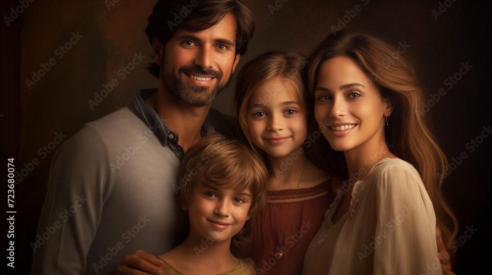 Fototapeta premium portrait of a beautiful family
