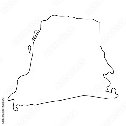 Nickerie District map, administrative division of Suriname. Vector illustration. photo