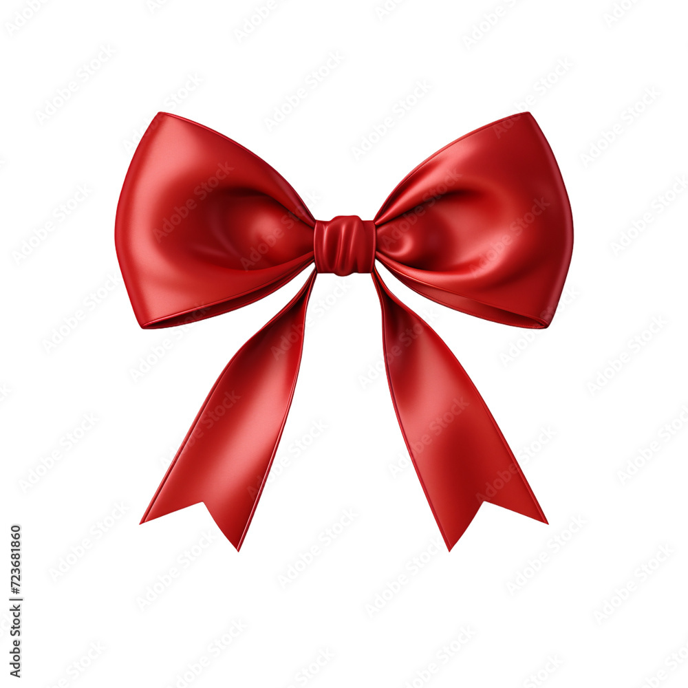 Red bow on white background Red bow on white background