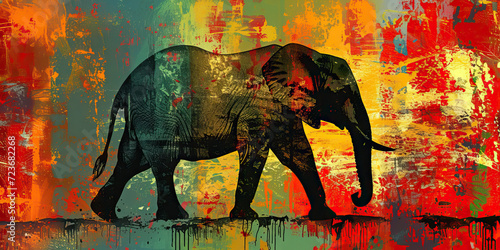 Elephant Elegance: A Symbolic Image of Republican Strength and Resilience photo