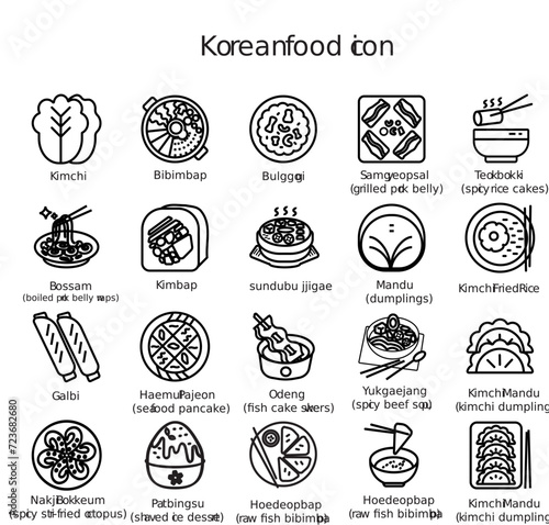 Korean food icon