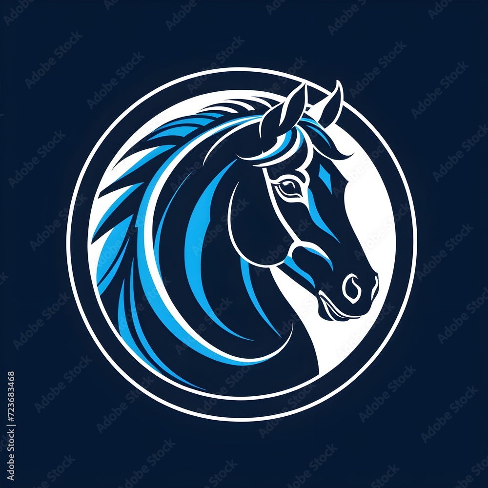 Fototapeta premium abstract Flat Vector Horse Logo Design