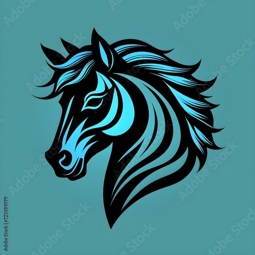 Wallpaper Mural abstract Flat Vector Horse Logo Design Torontodigital.ca