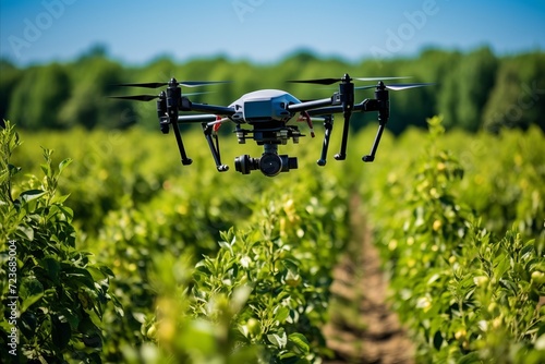 Advanced Drone Technology Revolutionizing Orchard Maintenance. Spraying with Precision