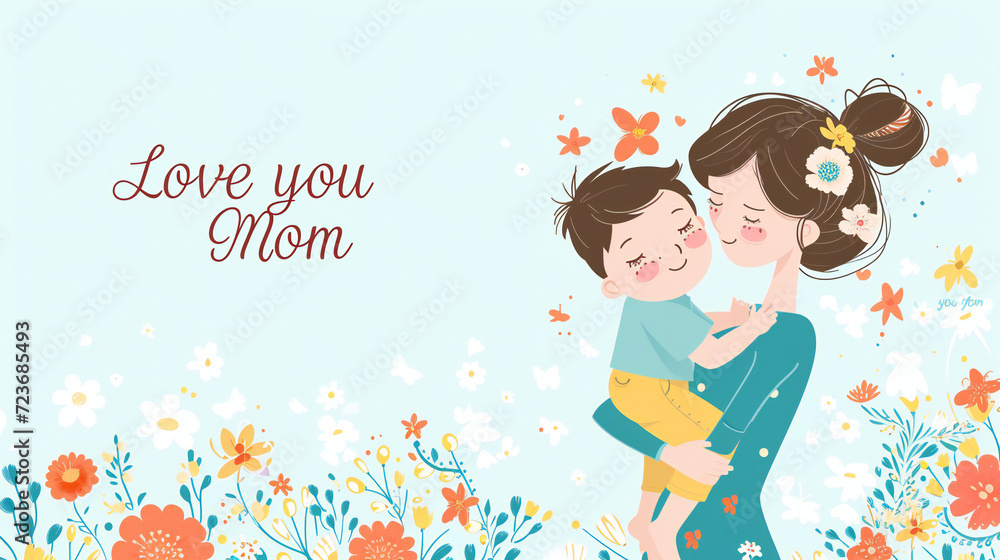 Mother's day greeting card. Mother's day greeting card.