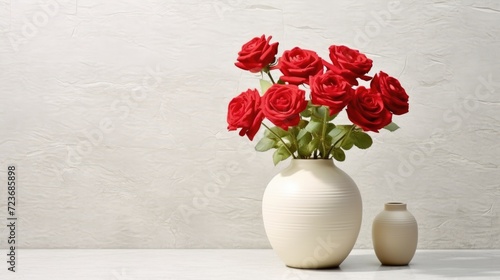 roses in vase