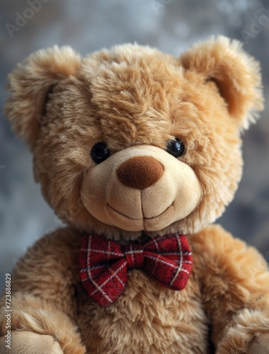 Plaid Bow Tie Teddy Bear Generative AI