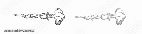 Smoke cartoon vector wind puff . Comic smoke speed puff