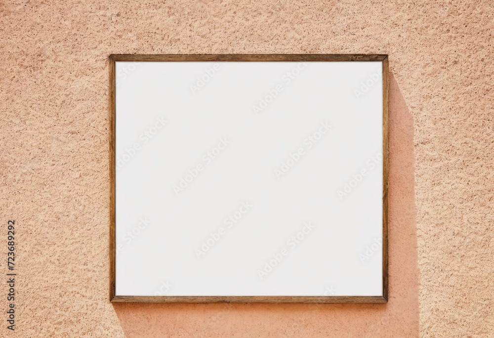 Fototapeta premium blank photo frame on a wall