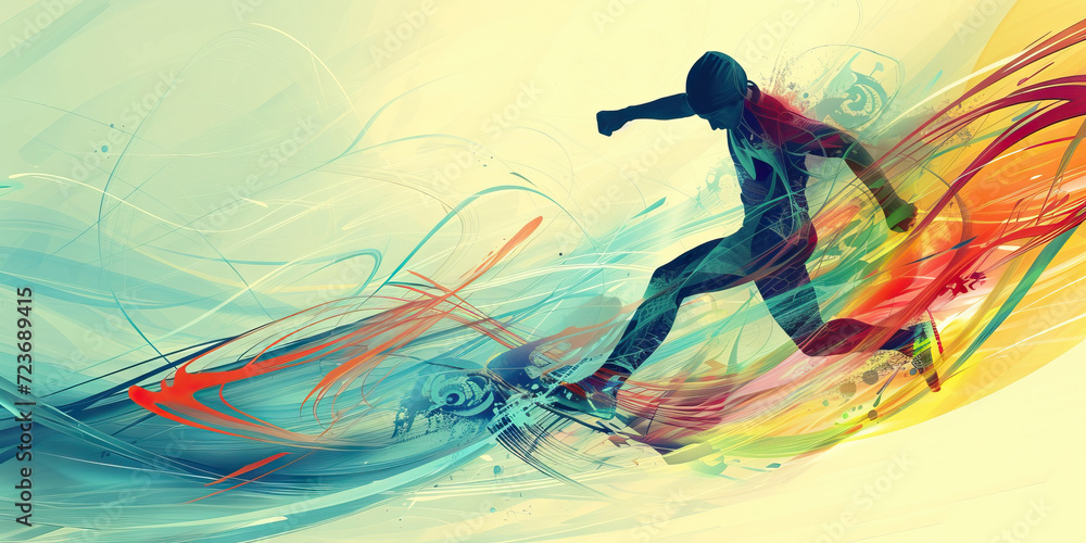 Obraz premium Athletic Excellence: A Showcase of Athletes Demonstrating Exceptional Skills at the Olympics, Highlighting the Peak Performance and Mastery of Their Craft on the World Stage.
