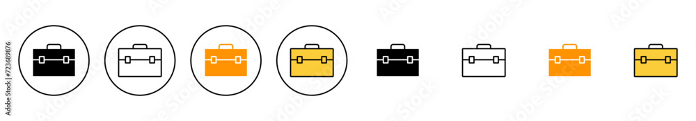 Briefcase icon set vector. suitcase sign and symbol. luggage symbol. Briefcase icon set vector. suitcase sign and symbol. luggage symbol.
