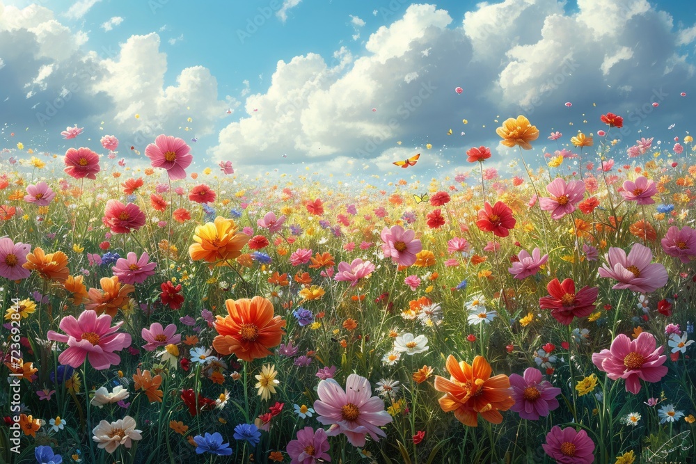 Flower Power: A Vibrant Display of Spring's Best Generative AI