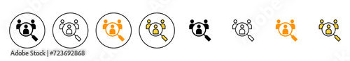 Hiring icon set vector. Search job vacancy sign and symbol. Human resources concept. Recruitment