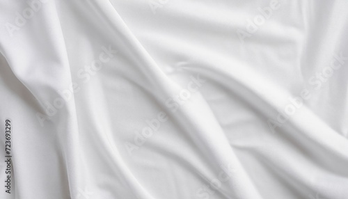 white fabric texture background, crumpled fabric background photo