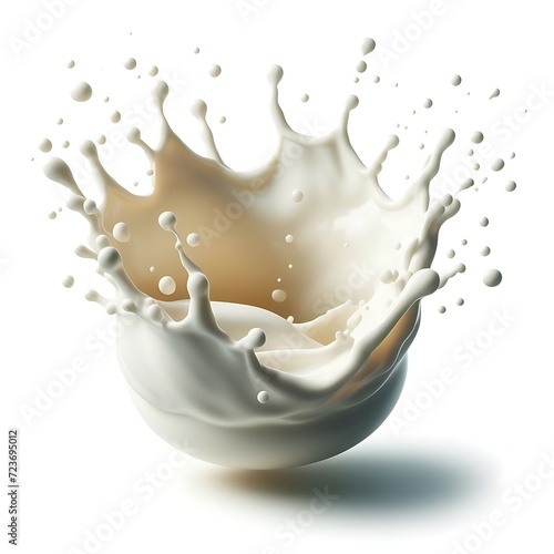Splash of Milk on a white background
