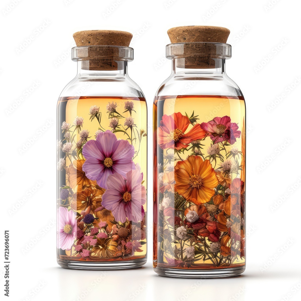 Sweet Floral Essence Date Khajoor Bottles On White Background, Illustrations Images Sweet Floral Essence Date Khajoor Bottles On White Background, Illustrations Images