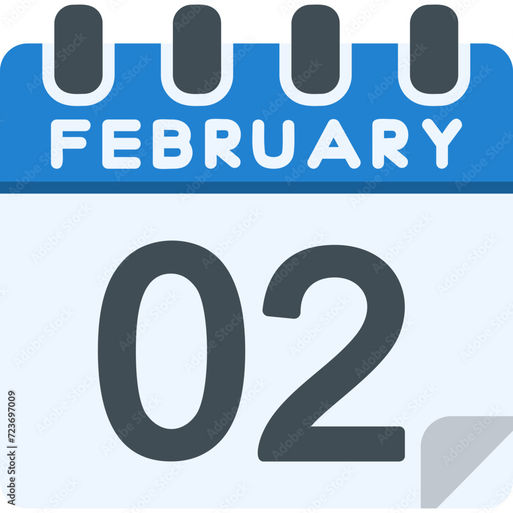 2 February Vector Icon Design 2 February Vector Icon Design