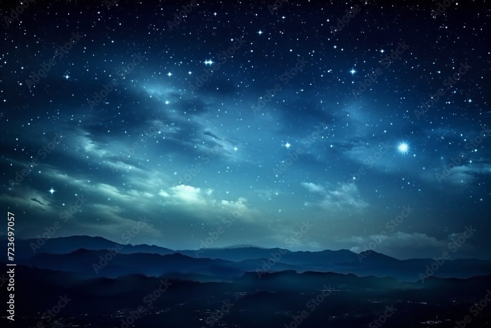 Night starry sky. Night cloudy sky