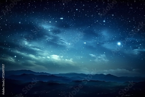 Night starry sky. Night cloudy sky © Viktorija