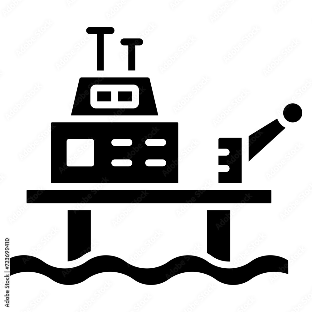 Oil Platform Icon Oil Platform Icon